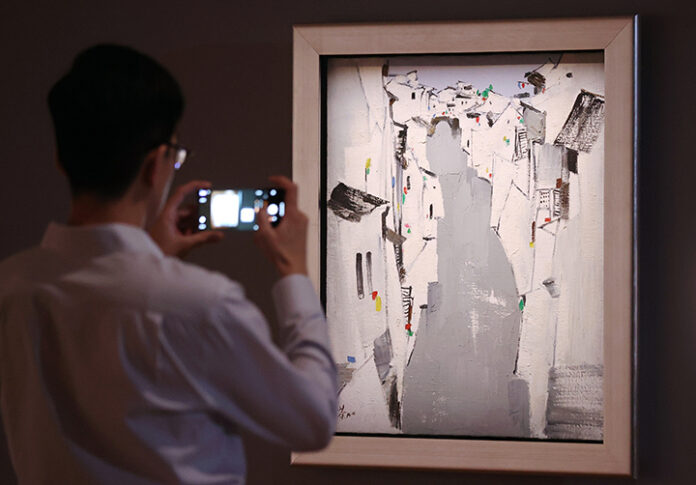 전시된 우관중의 '수로'